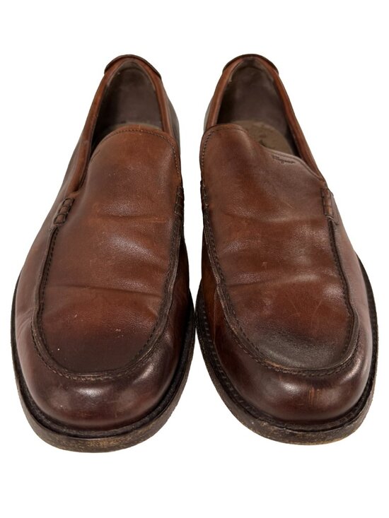 Salvatore Ferragamo Brown Leather Slip-On Loafers - Men\'s Size 13 D Shoes main image 6